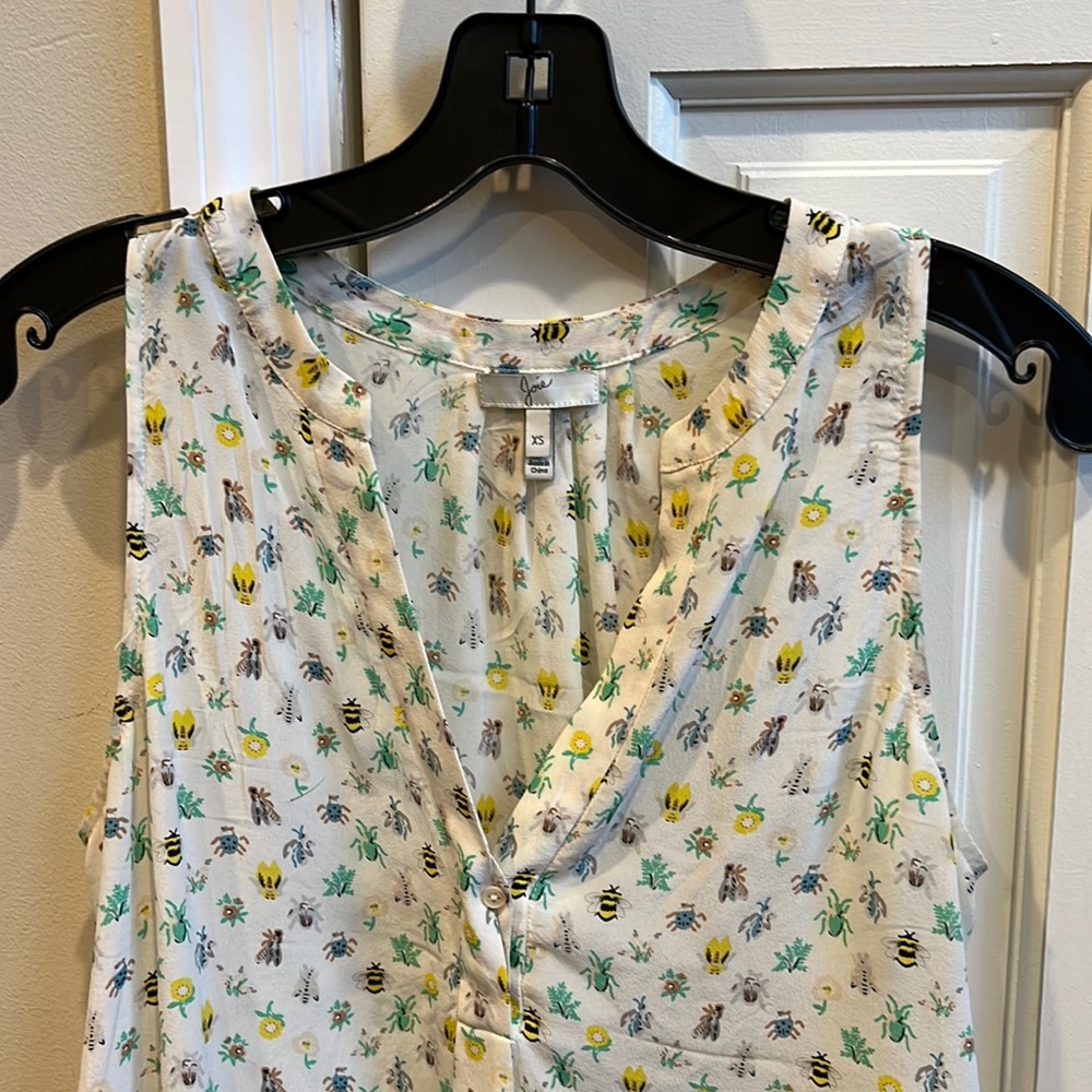 Joie Aruna Bug Print Silk Tank